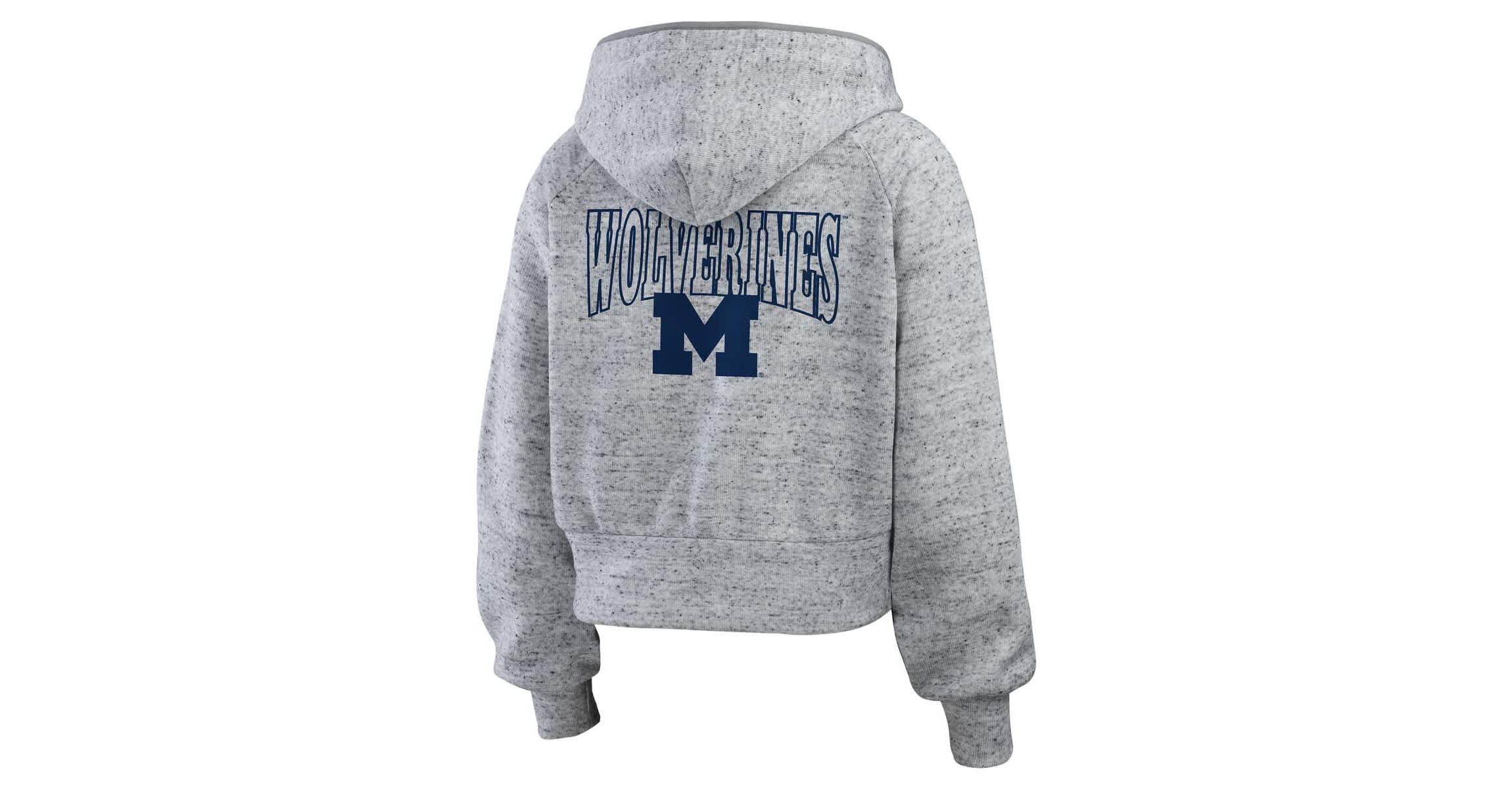 NCAA Michigan Wolverines Wear Speckle Double-Hit Raglan Full-Zip Hoodie
