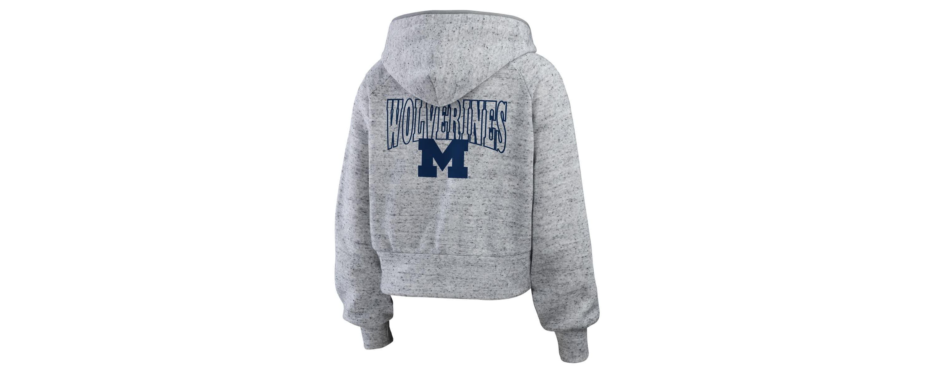 NCAA Michigan Wolverines Wear Speckle Double-Hit Raglan Full-Zip Hoodie