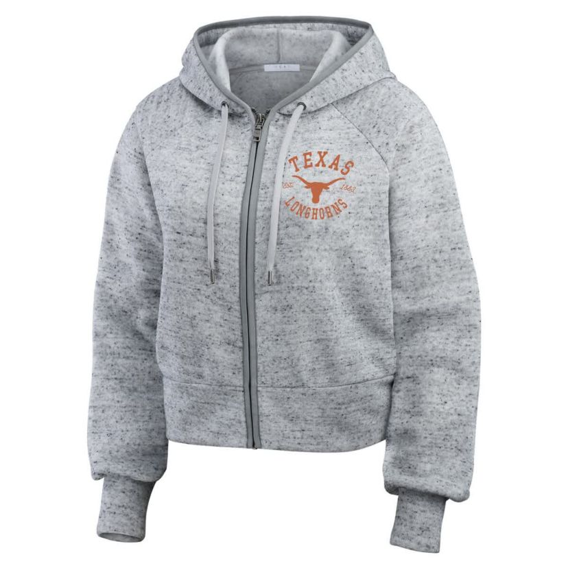 NCAA Texas Longhorns Wear Speckle Double-Hit Raglan Full-Zip Hoodie