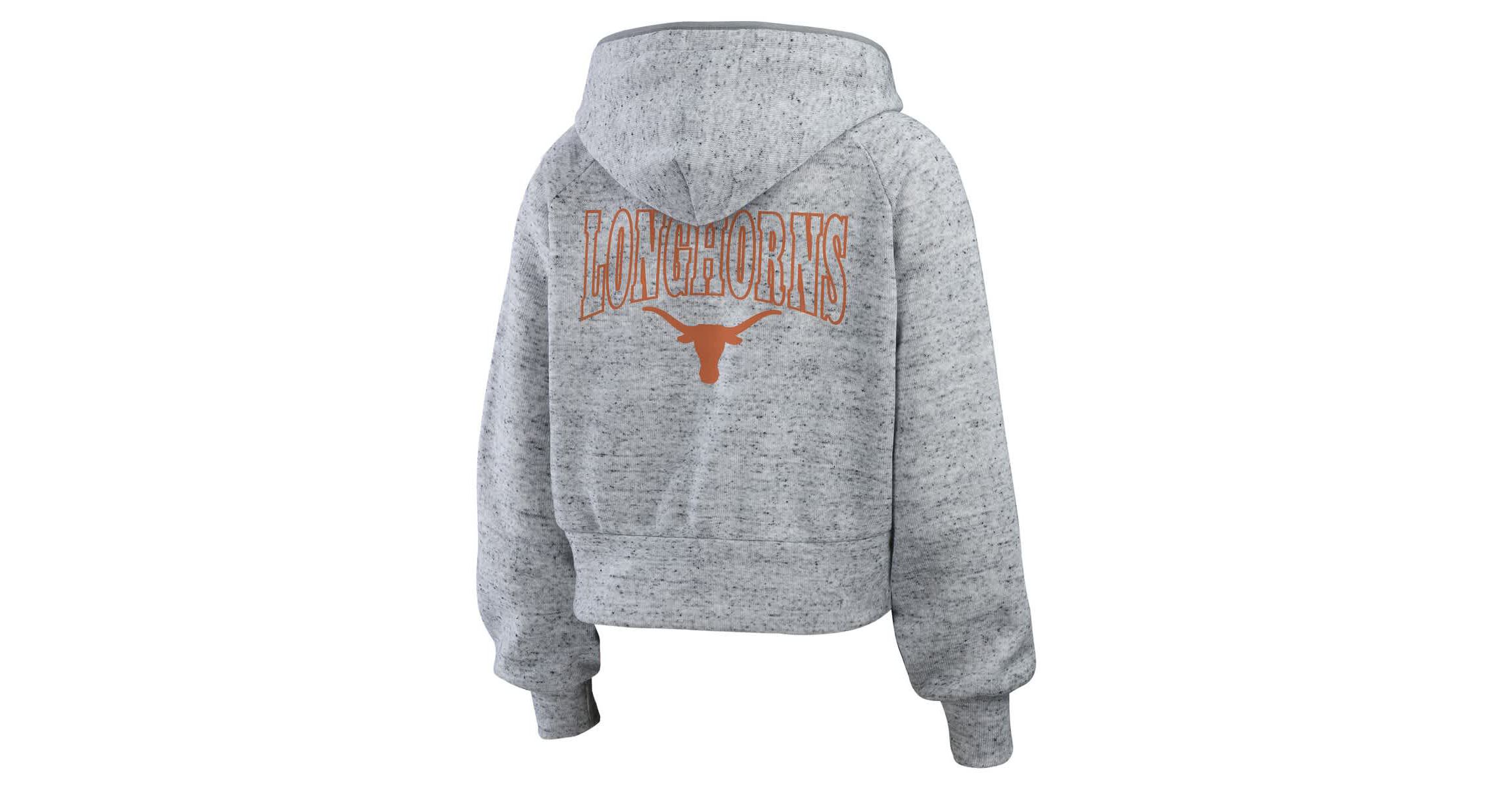 NCAA Texas Longhorns Wear Speckle Double-Hit Raglan Full-Zip Hoodie