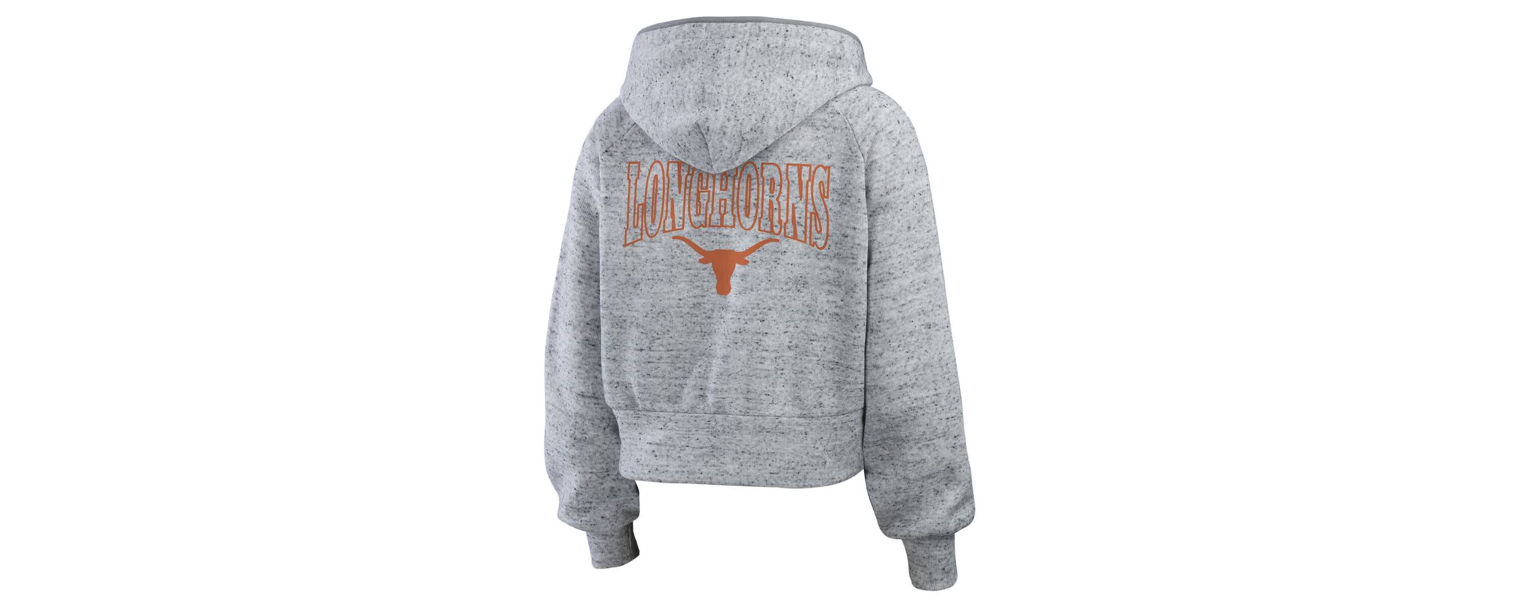 NCAA Texas Longhorns Wear Speckle Double-Hit Raglan Full-Zip Hoodie