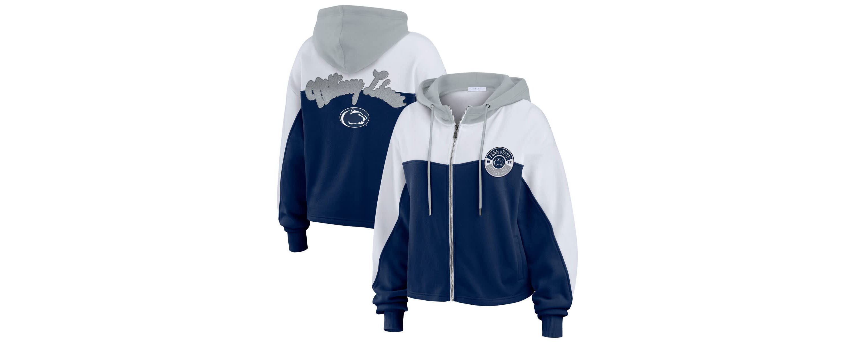 NCAA Penn State Nittany Lions Color-Block Full-Zip Hoodie