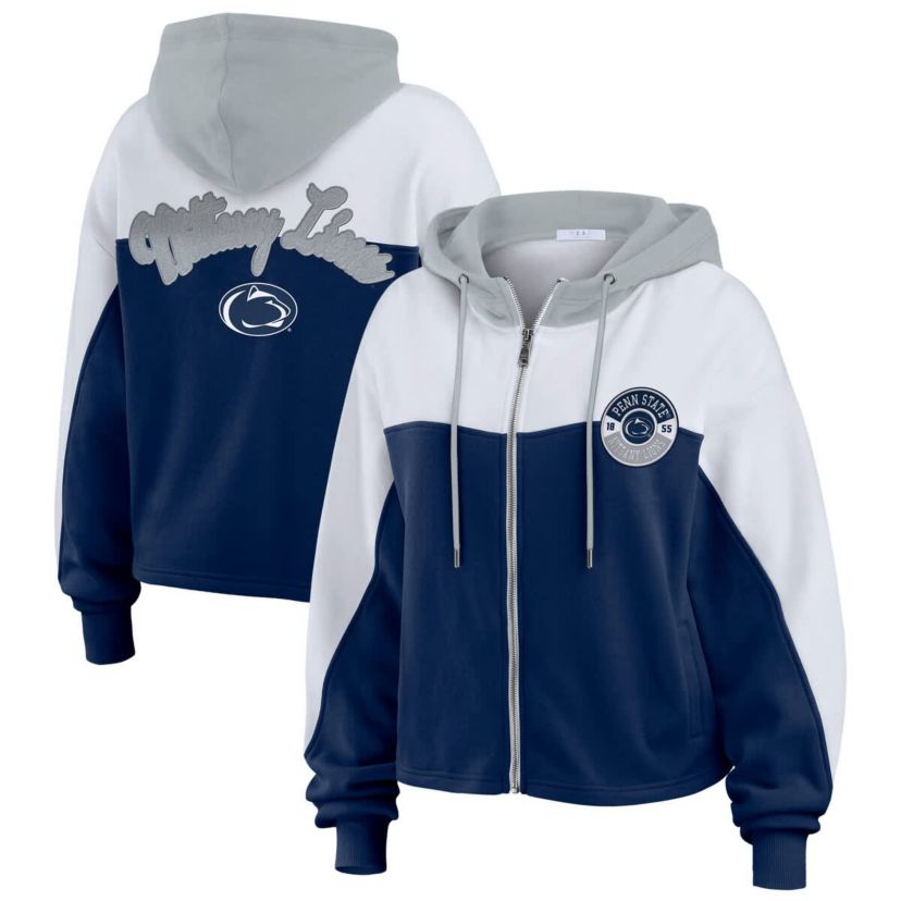 NCAA Penn State Nittany Lions Color-Block Full-Zip Hoodie