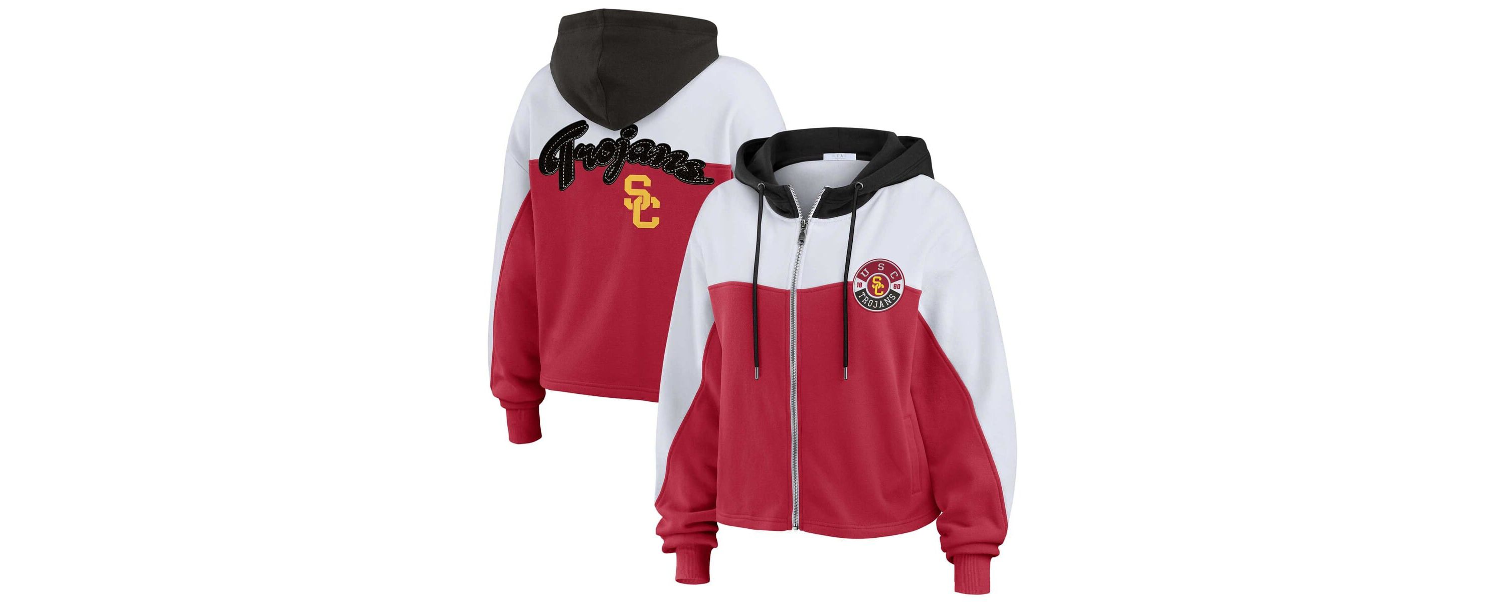 NCAA USC Trojans Color-Block Full-Zip Hoodie