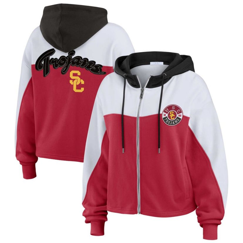 NCAA USC Trojans Color-Block Full-Zip Hoodie