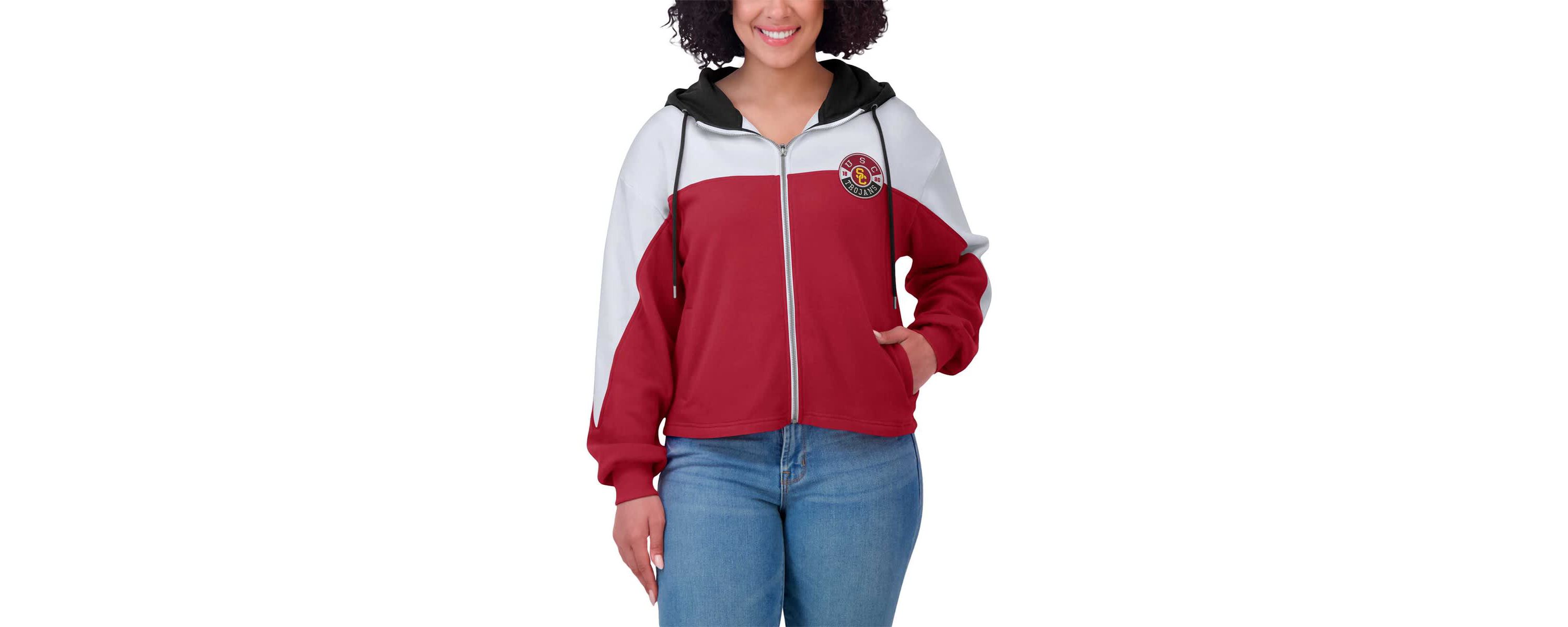 NCAA USC Trojans Color-Block Full-Zip Hoodie
