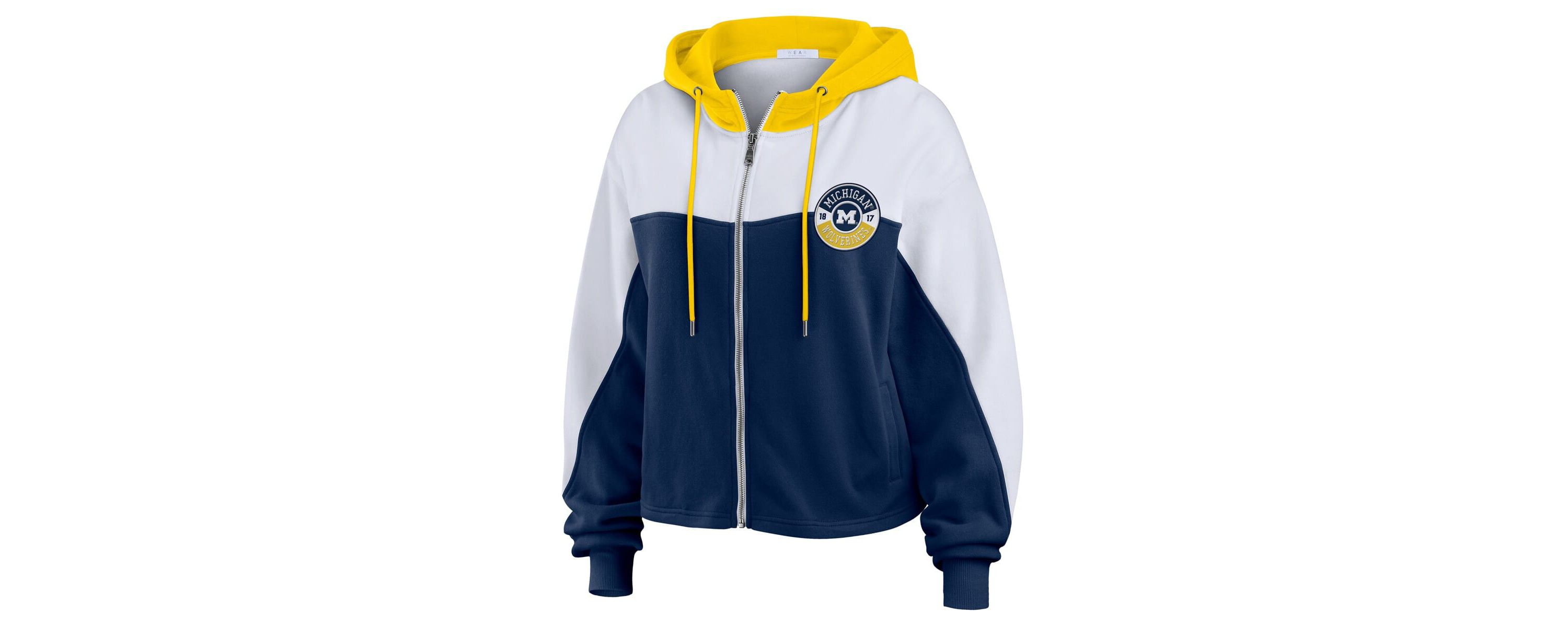 NCAA Michigan Wolverines Color-Block Full-Zip Hoodie