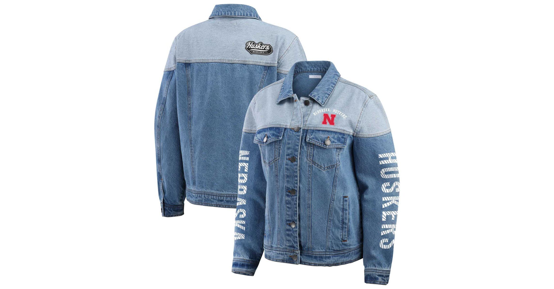 NCAA Nebraska Huskers Sleeve Hit Colorblock Button-Down Jacket