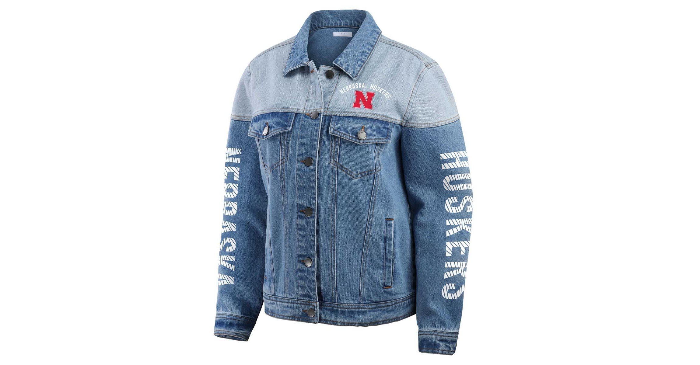 NCAA Nebraska Huskers Sleeve Hit Colorblock Button-Down Jacket