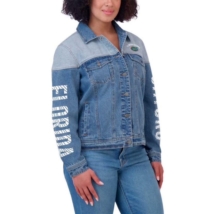 NCAA Florida Gators Sleeve Hit Colorblock Button-Down Jacket
