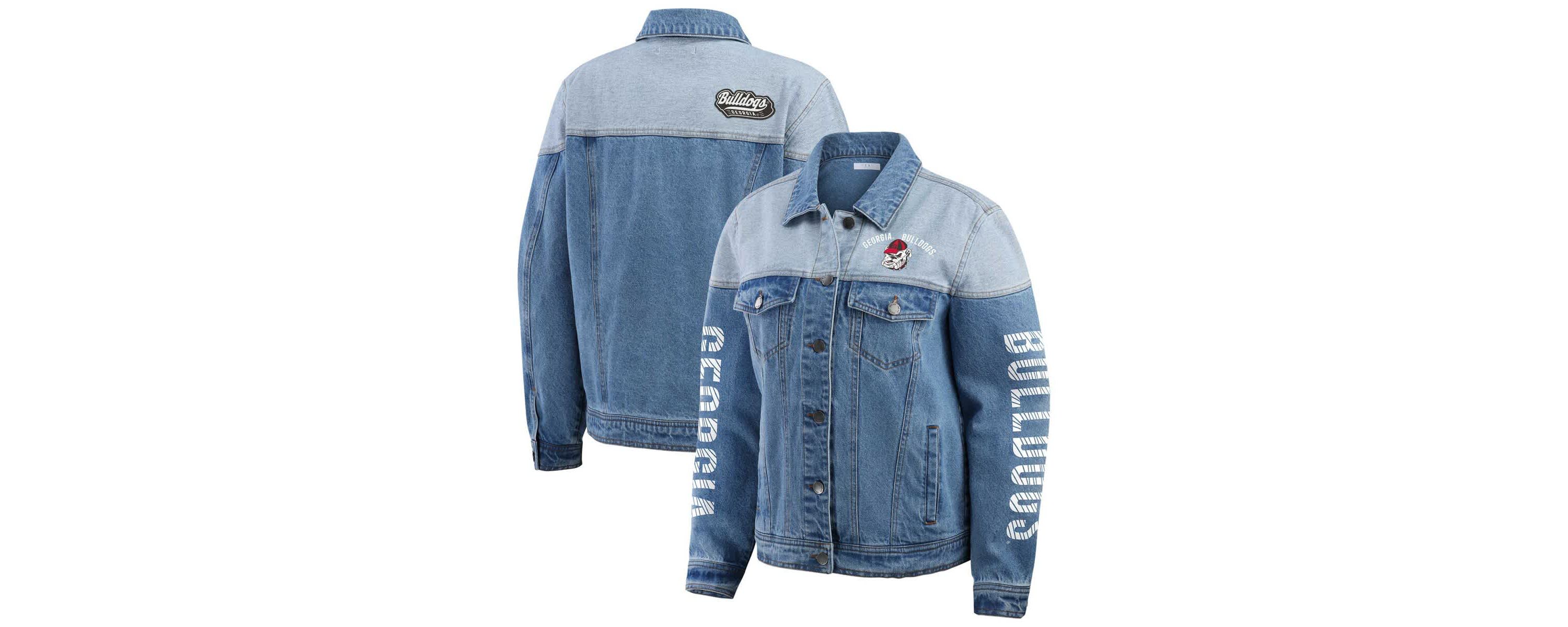 NCAA Georgia Bulldogs Sleeve Hit Colorblock Button-Down Jacket