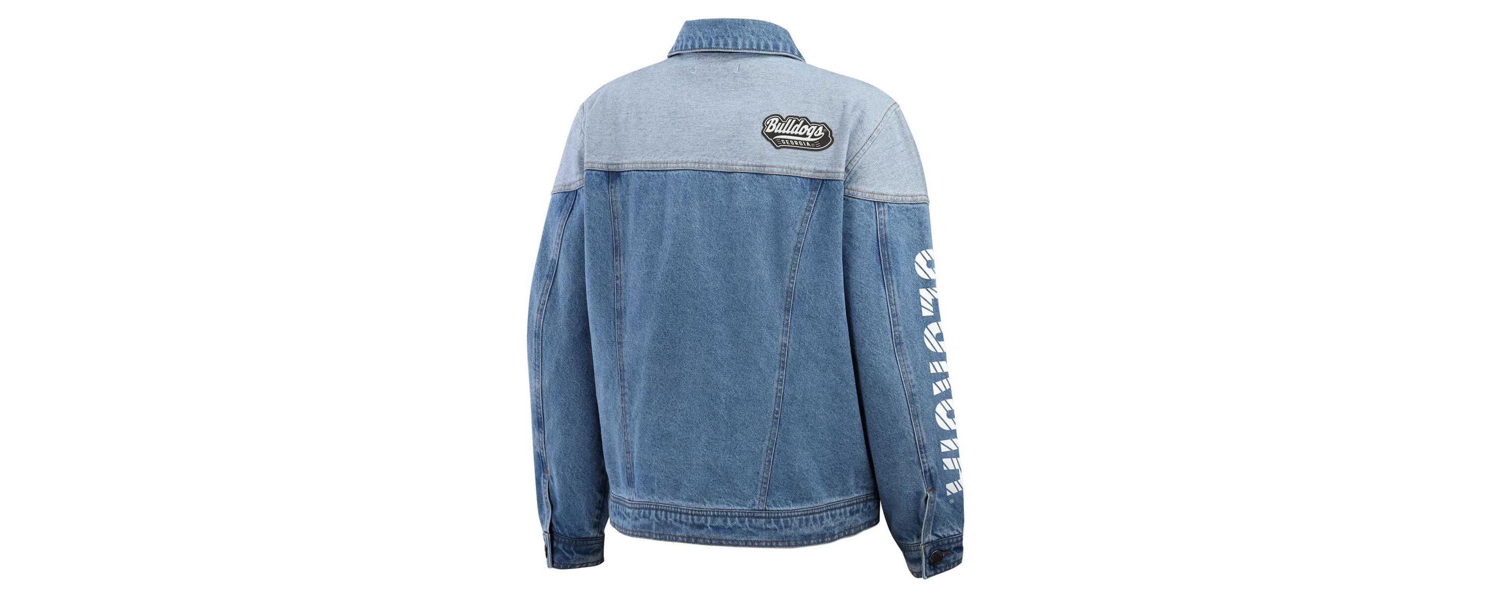NCAA Georgia Bulldogs Sleeve Hit Colorblock Button-Down Jacket
