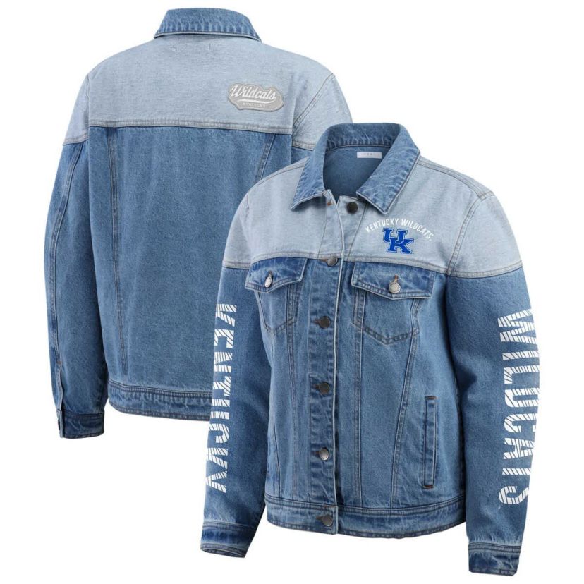 NCAA Kentucky Wildcats Sleeve Hit Colorblock Button-Down Jacket