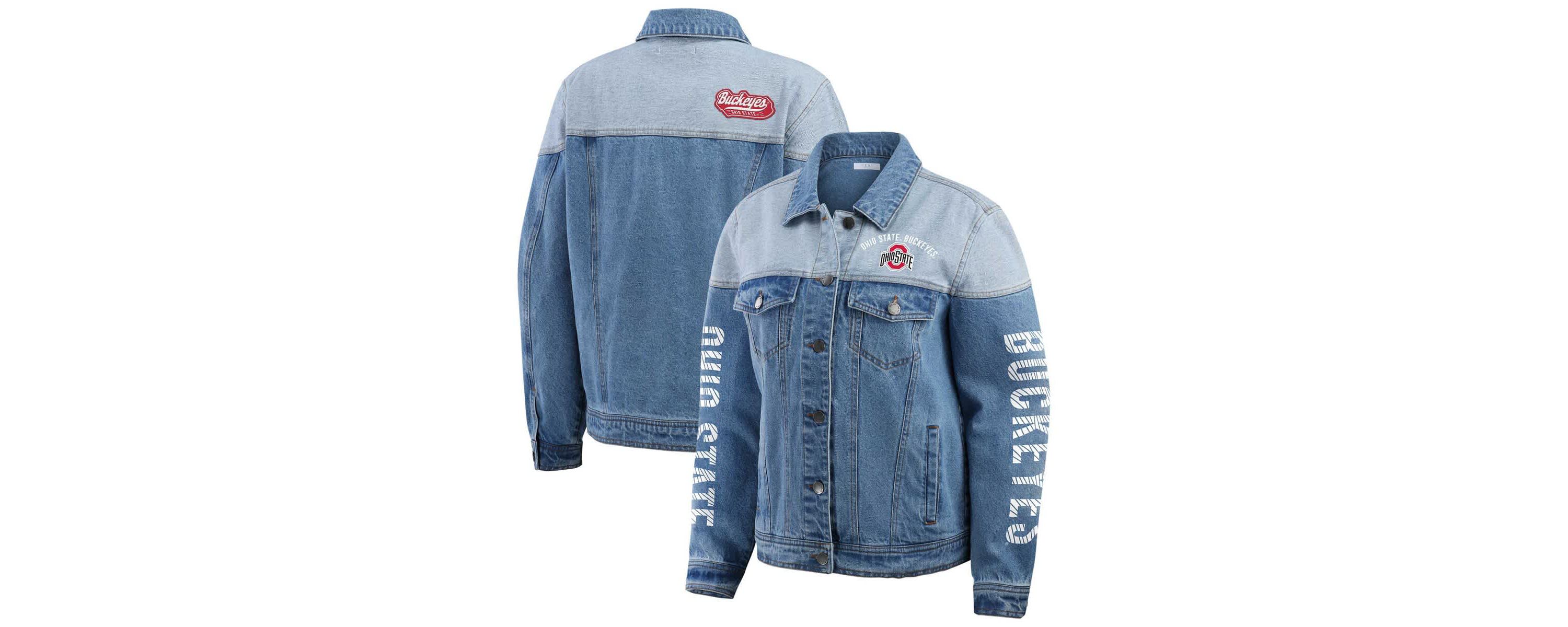 NCAA Ohio State Buckeyes Sleeve Hit Colorblock Button-Down Jacket