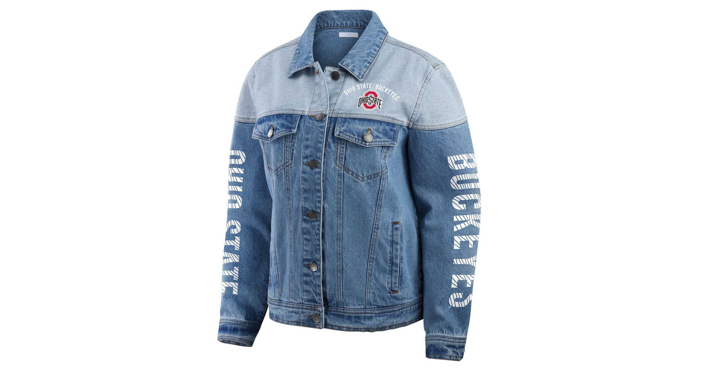 NCAA Ohio State Buckeyes Sleeve Hit Colorblock Button-Down Jacket