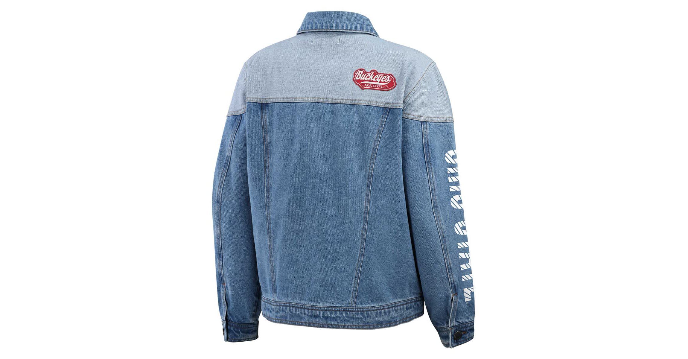 NCAA Ohio State Buckeyes Sleeve Hit Colorblock Button-Down Jacket