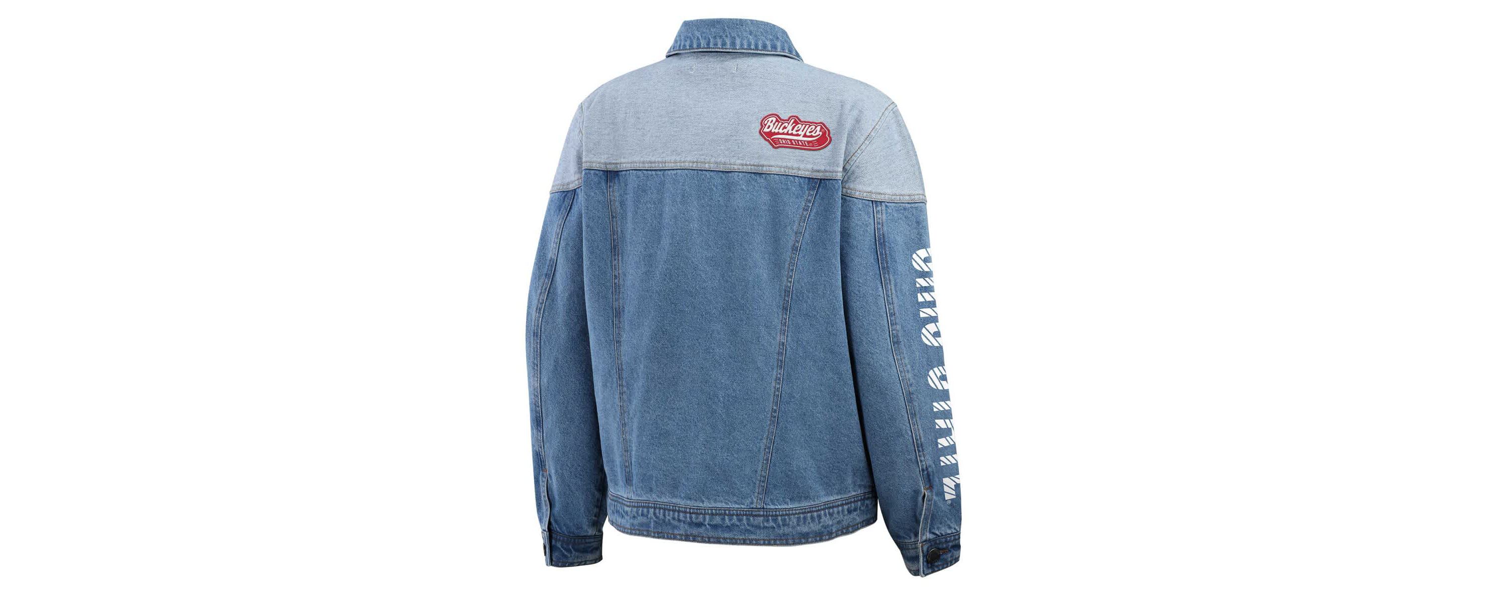 NCAA Ohio State Buckeyes Sleeve Hit Colorblock Button-Down Jacket
