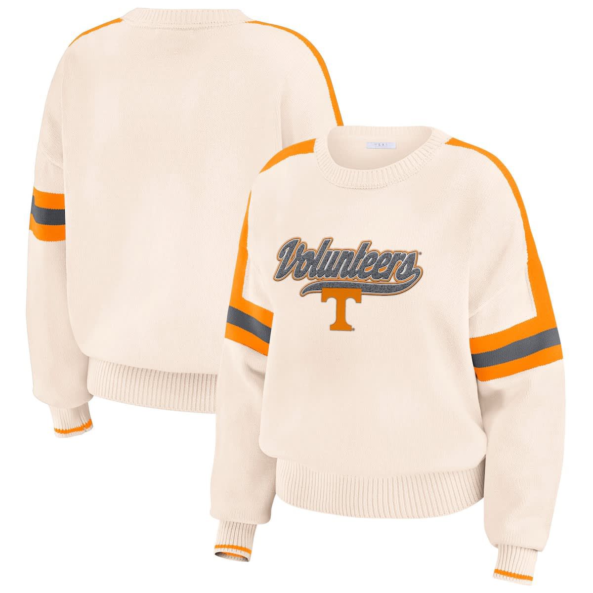 NCAA Tennessee Volunteers Chenille Woven Patch Stripe Pullover Sweater
