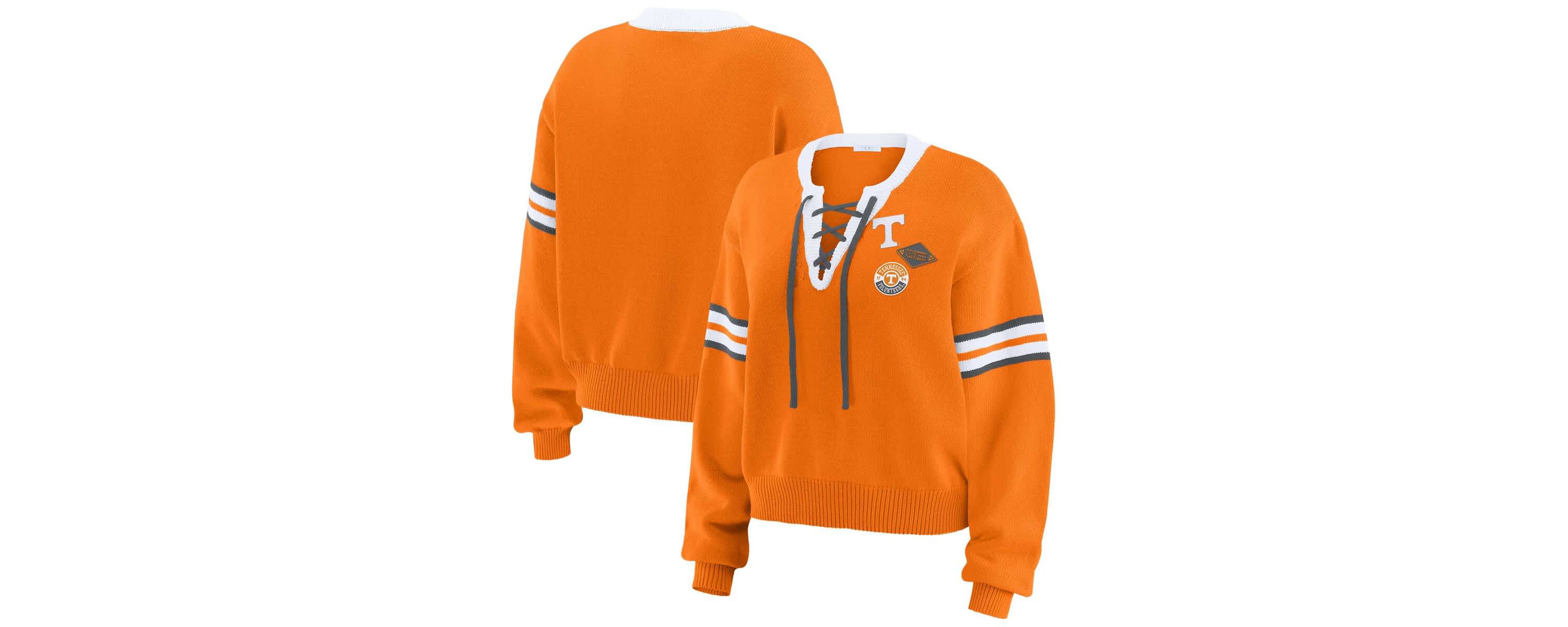 NCAA Tennessee Tennessee Volunteers Lace-Up Pullover Sweater