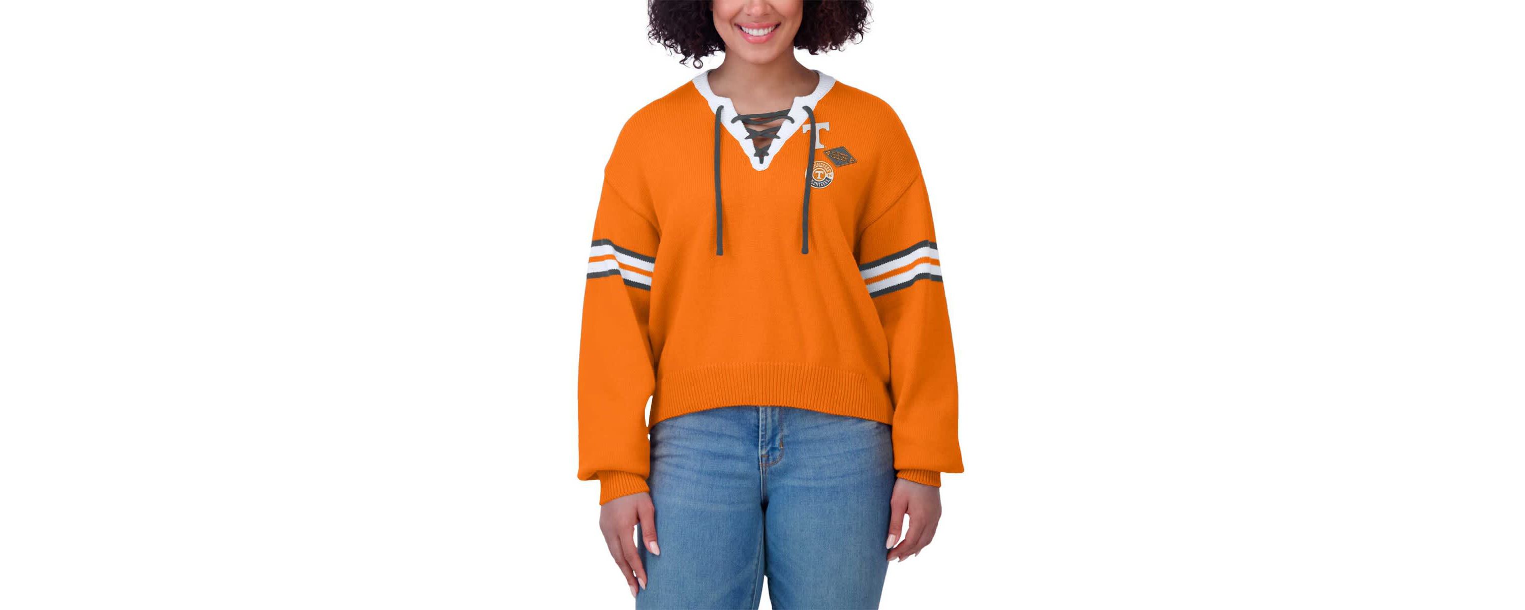 NCAA Tennessee Tennessee Volunteers Lace-Up Pullover Sweater