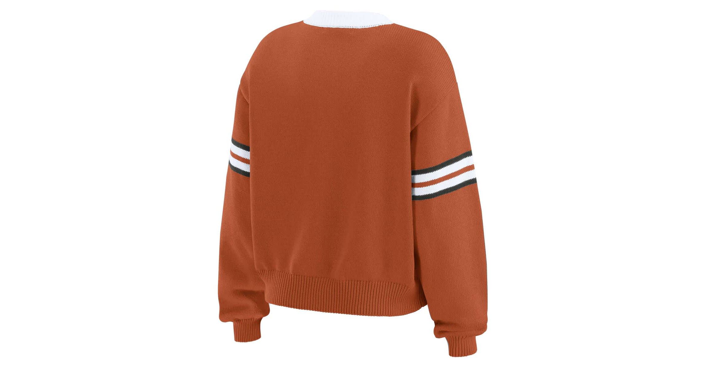 NCAA Texas Texas Longhorns Lace-Up Pullover Sweater