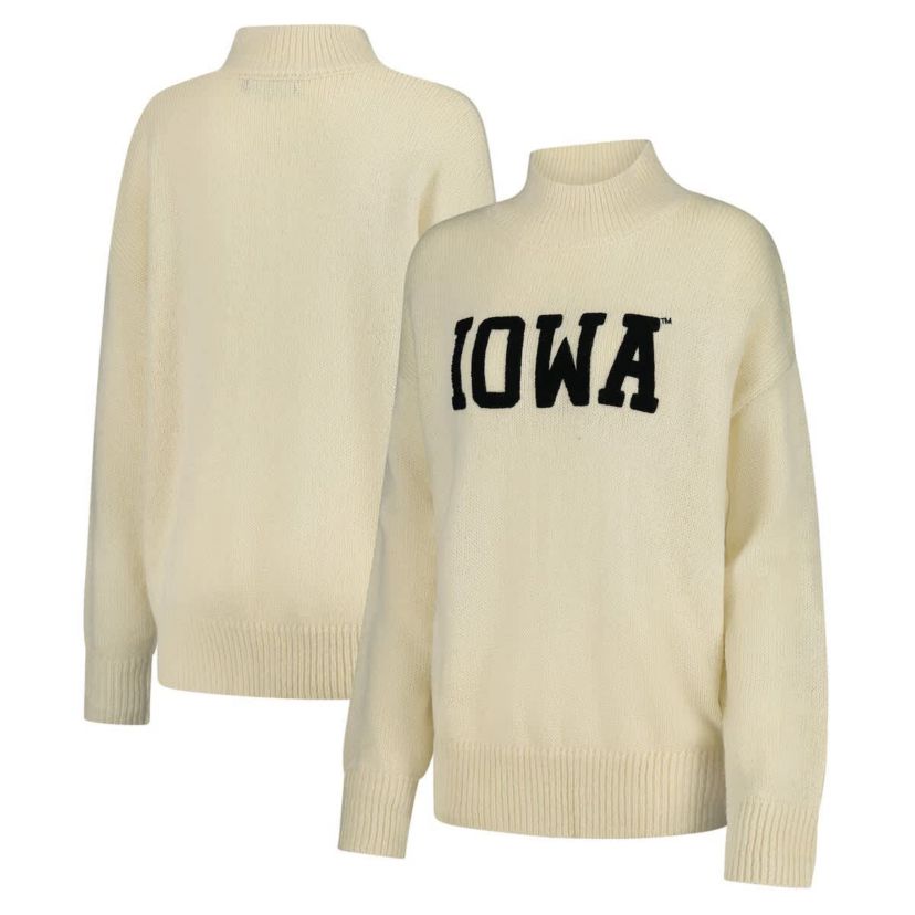 NCAA Gameday Social Iowa Hawkeyes Oversized Varsity Sweater