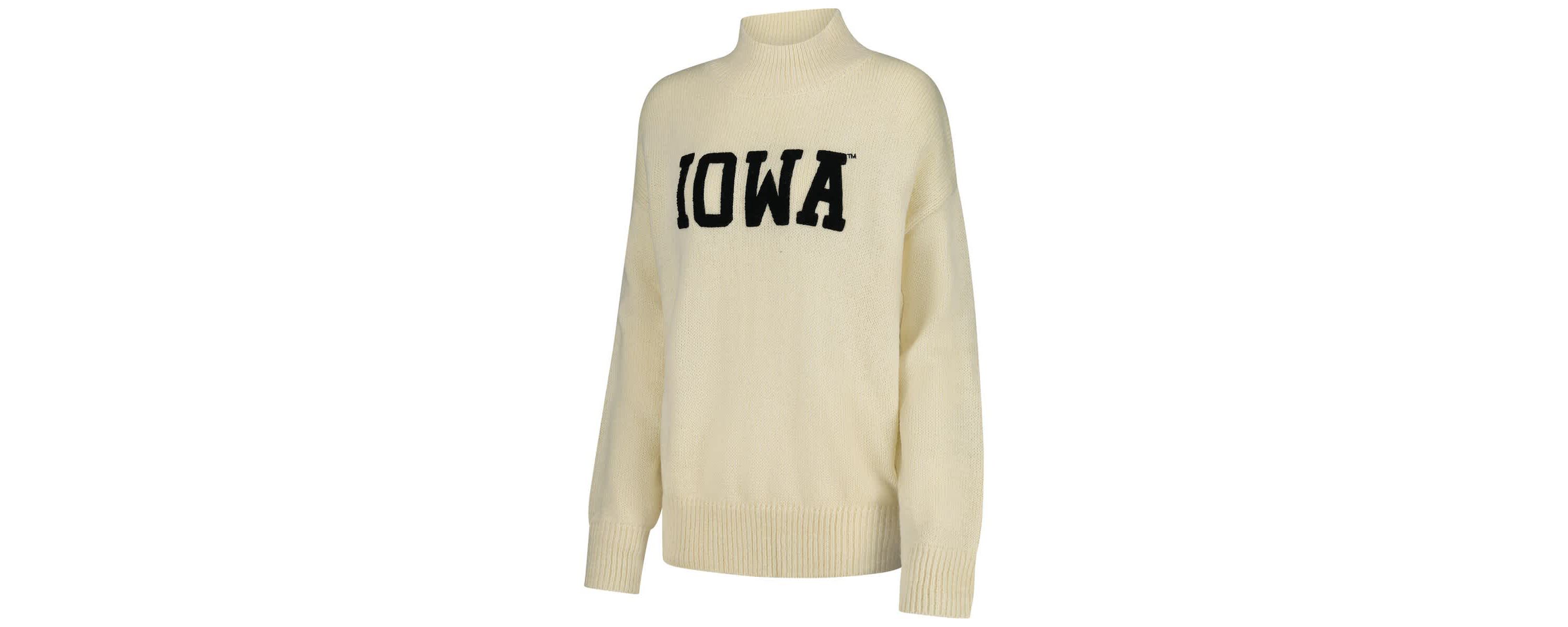 NCAA Gameday Social Iowa Hawkeyes Oversized Varsity Sweater