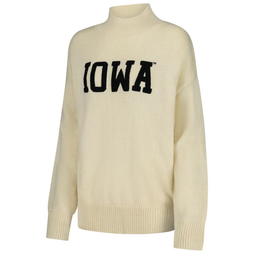 NCAA Gameday Social Iowa Hawkeyes Oversized Varsity Sweater