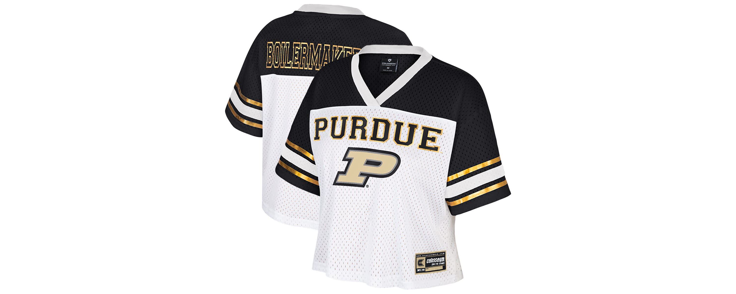 NCAA Purdue Boilermakers Treasure Cropped Football Jersey
