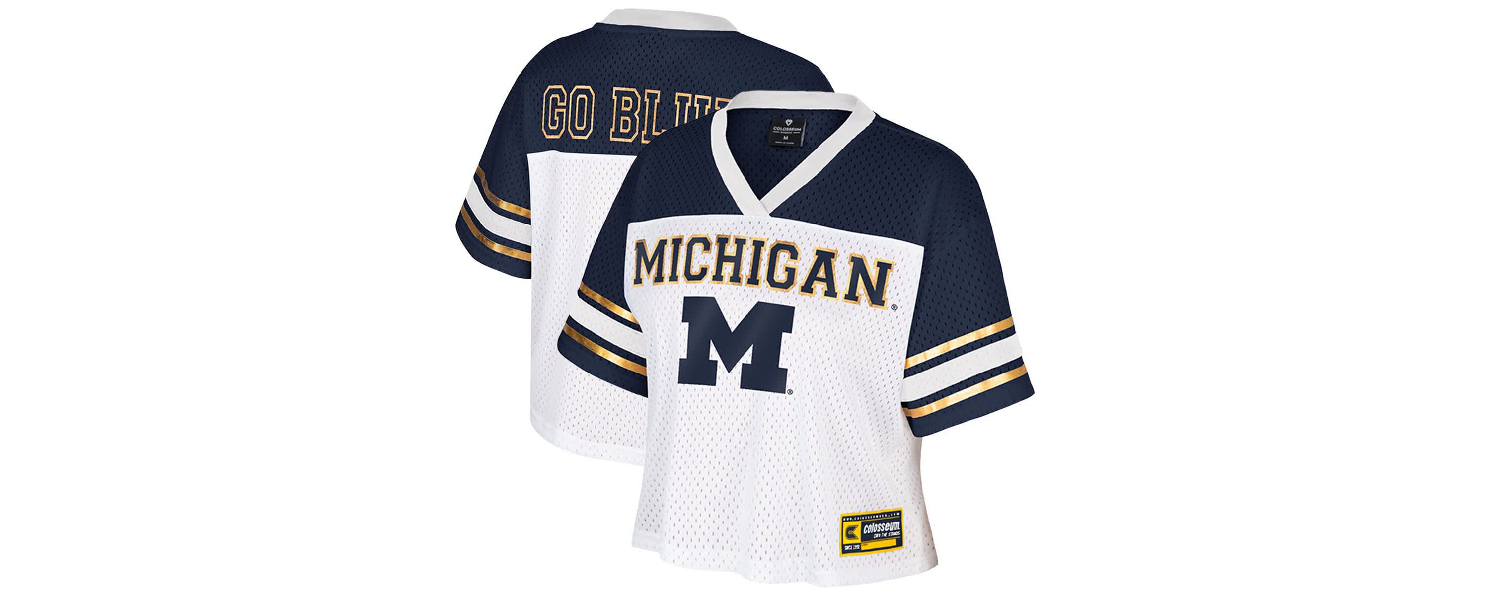 NCAA Michigan Wolverines Treasure Cropped Football Jersey