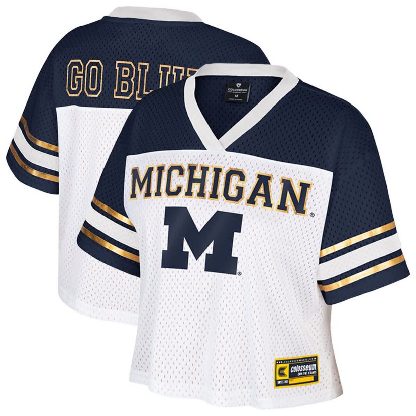 NCAA Michigan Wolverines Treasure Cropped Football Jersey