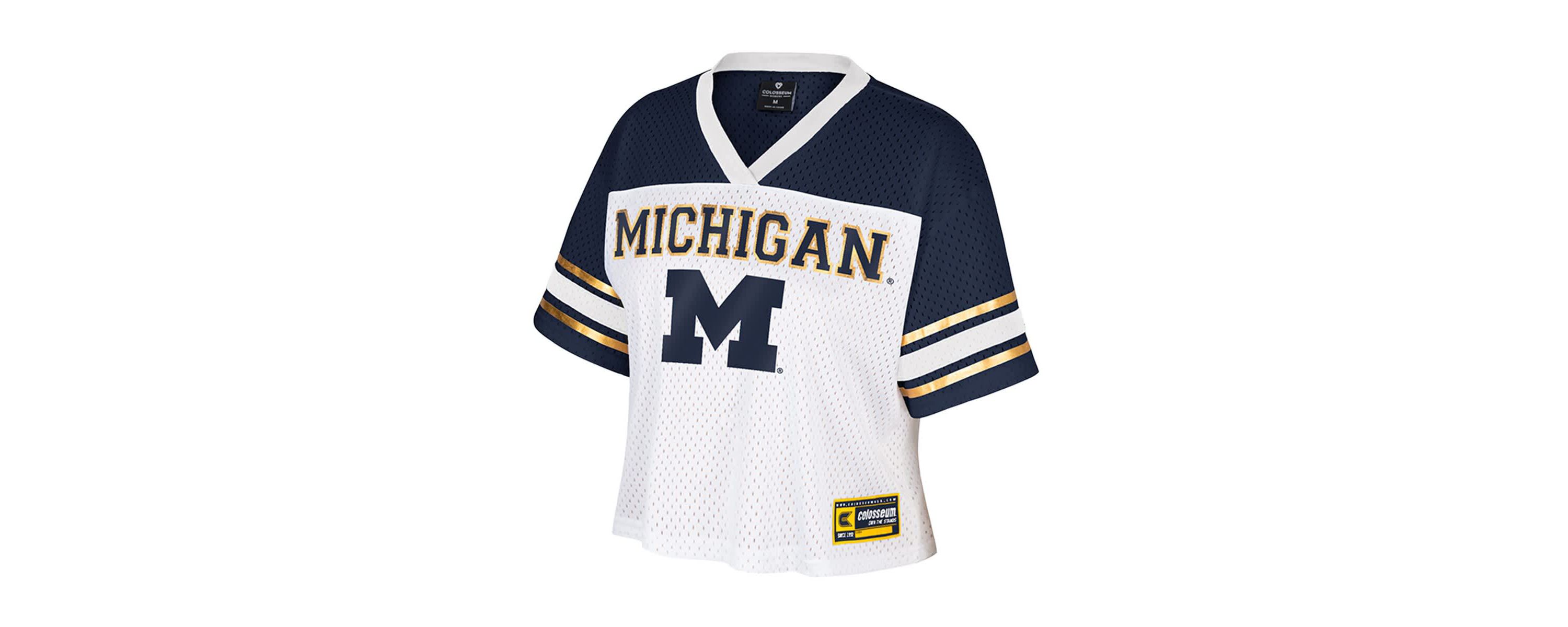 NCAA Michigan Wolverines Treasure Cropped Football Jersey