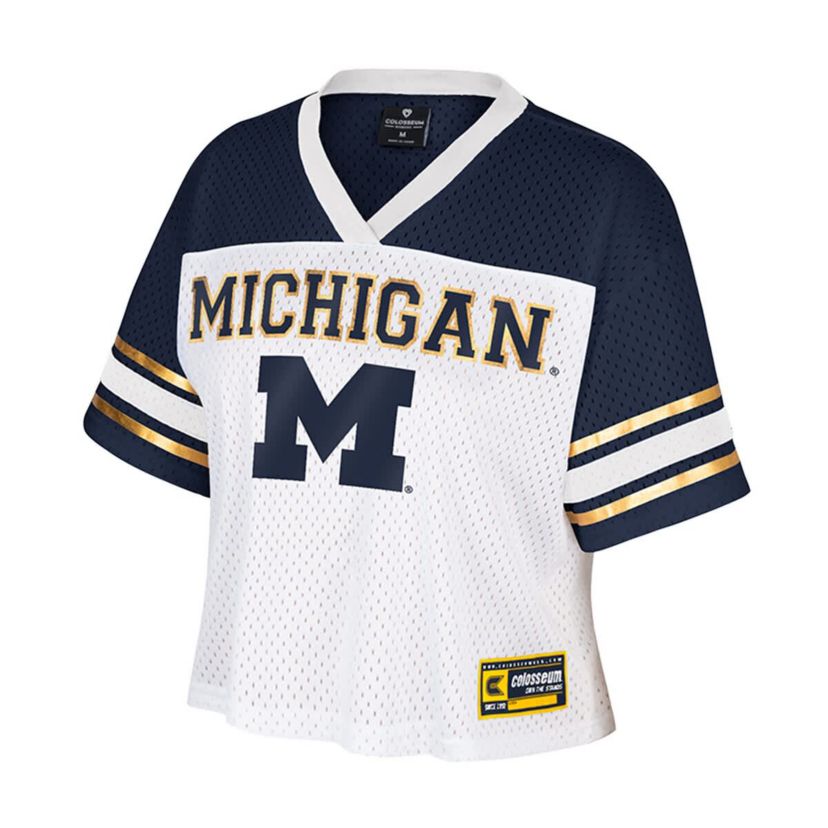 NCAA Michigan Wolverines Treasure Cropped Football Jersey