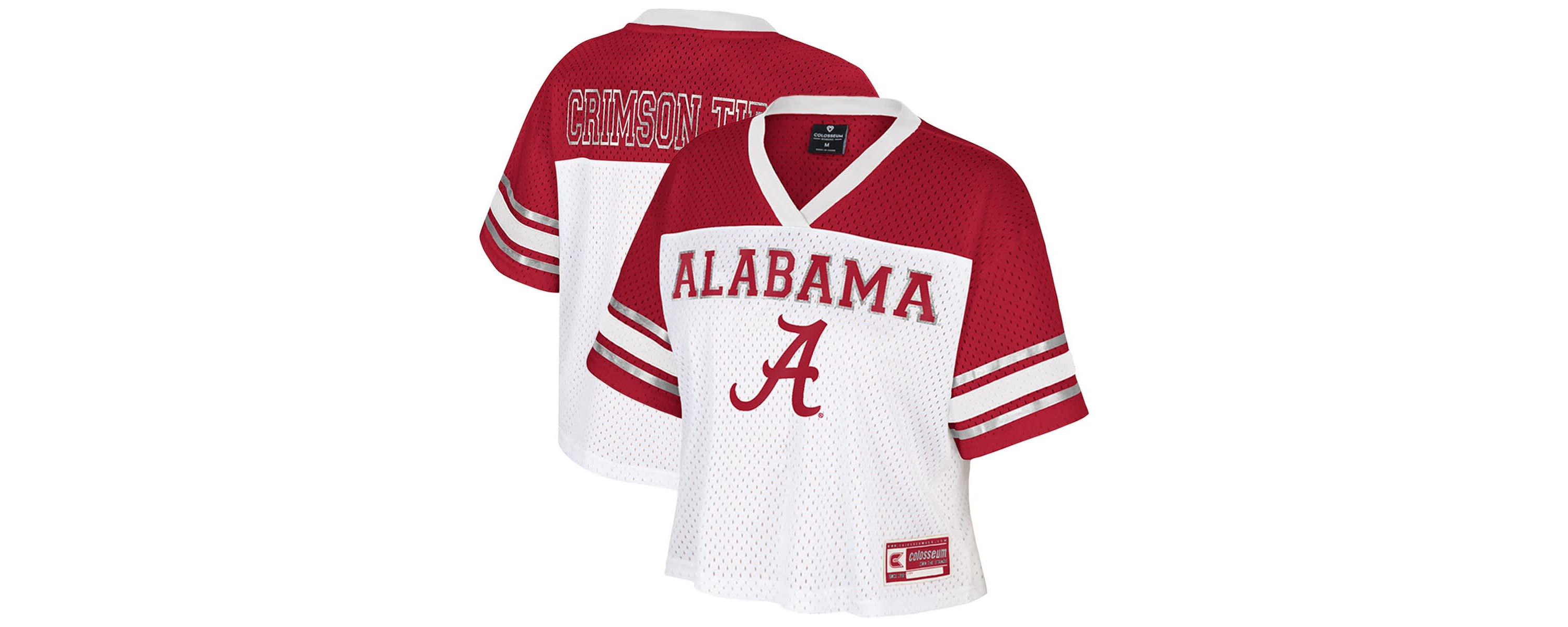 Alabama Crimson Tide NCAA Alabama Tide Treasure Cropped Football Jersey