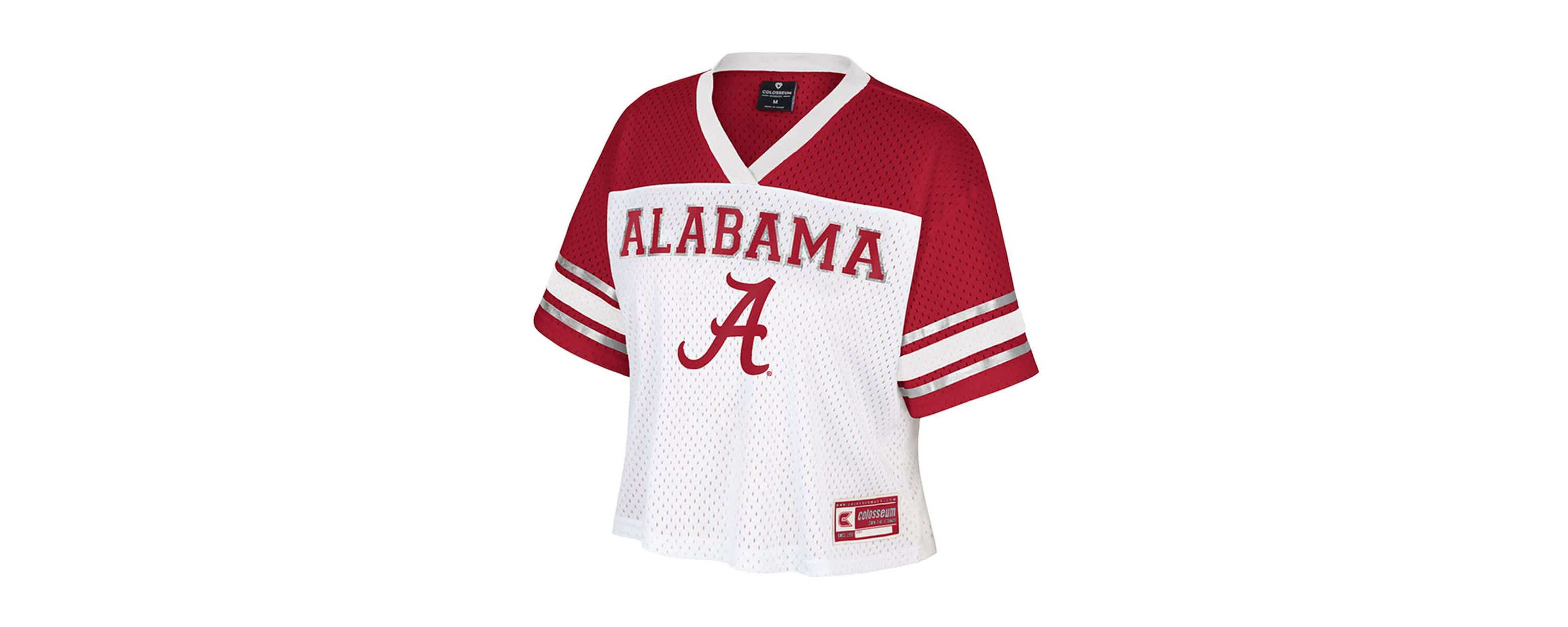 Alabama Crimson Tide NCAA Alabama Tide Treasure Cropped Football Jersey
