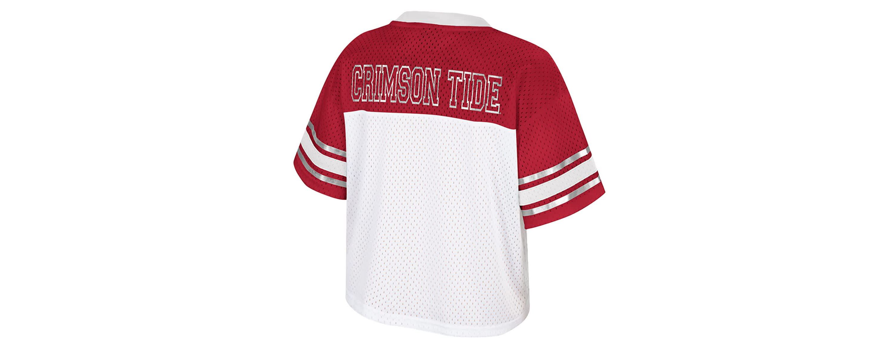 Alabama Crimson Tide NCAA Alabama Tide Treasure Cropped Football Jersey