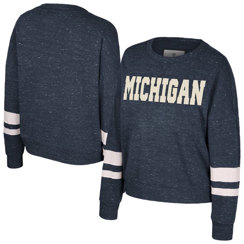 NCAA Michigan Wolverines Lost City Speckle Pullover Sweatshirt