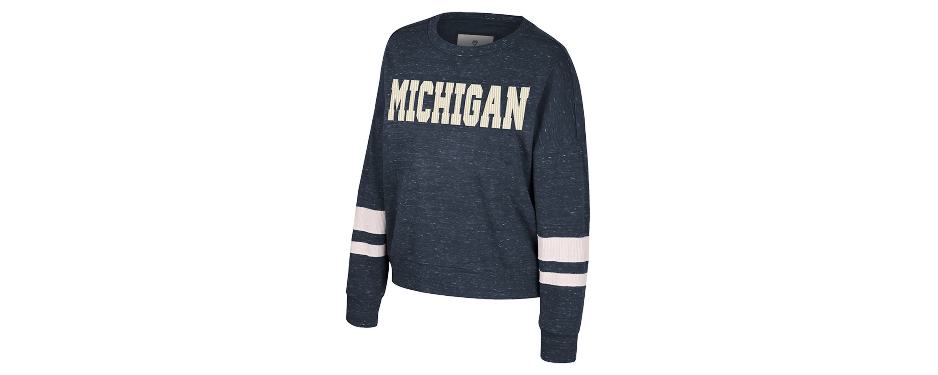 NCAA Michigan Wolverines Lost City Speckle Pullover Sweatshirt