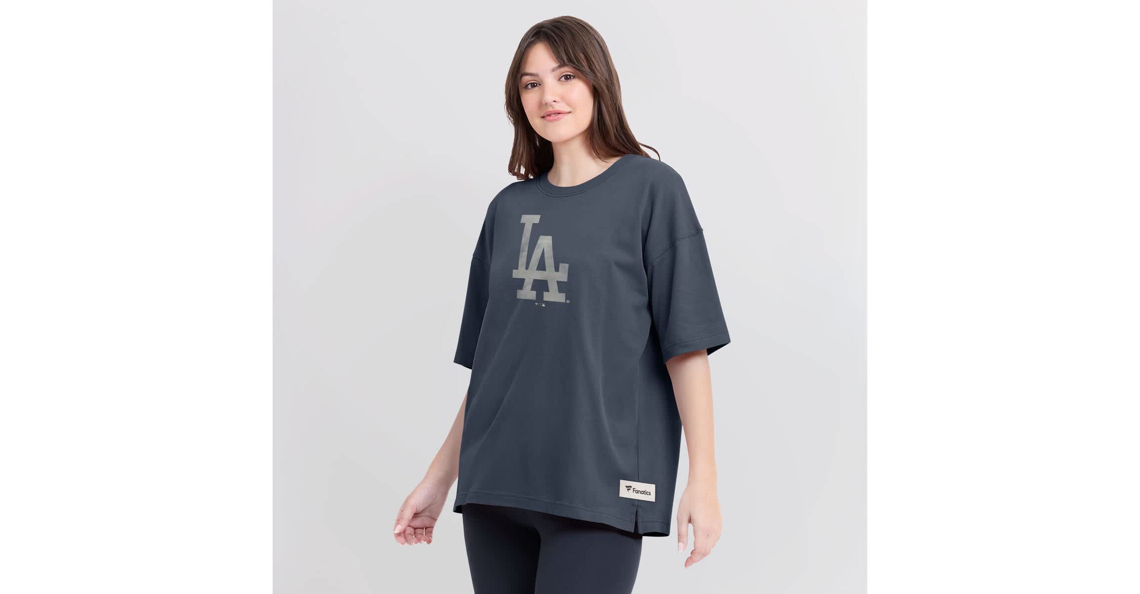 MLB Fanatics Los Angeles Dodgers Oversized Elements Raw Edge Future Ground T-Shirt