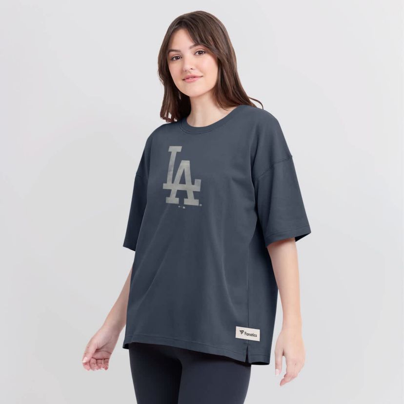 MLB Fanatics Los Angeles Dodgers Oversized Elements Raw Edge Future Ground T-Shirt