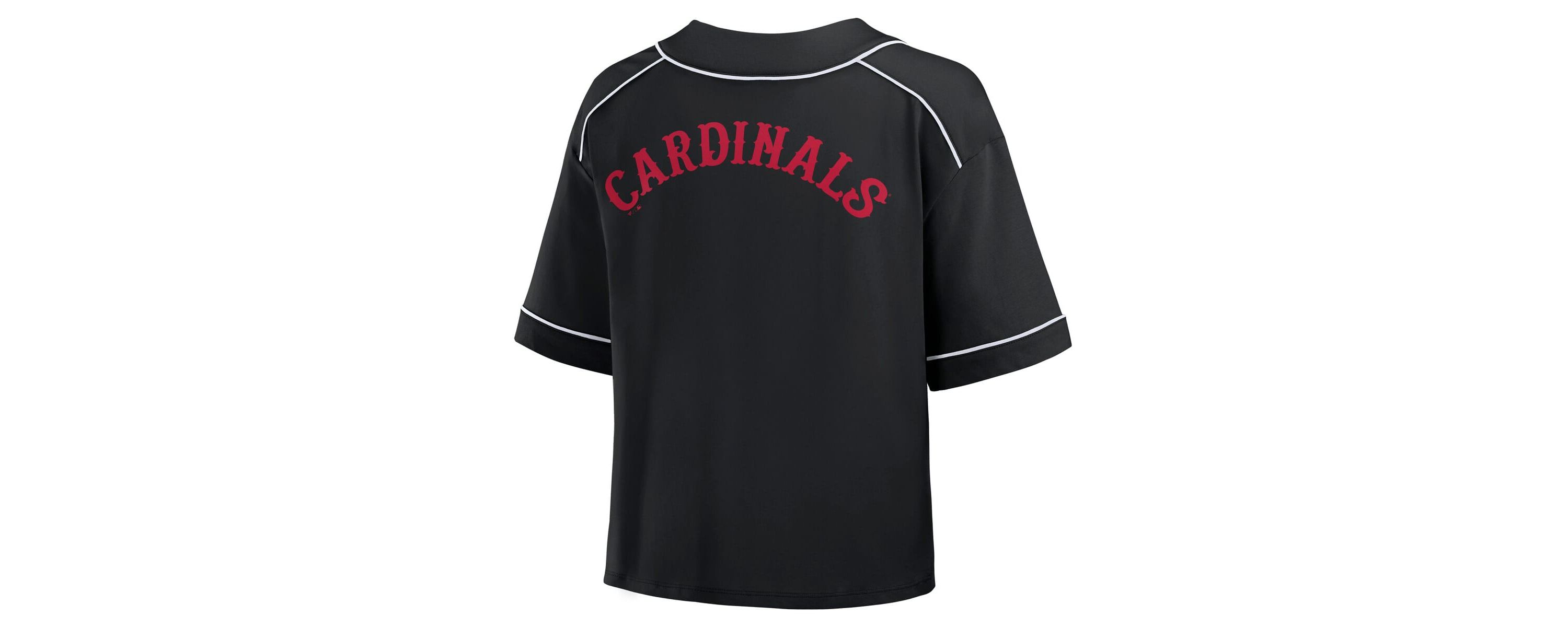 MLB Fanatics St. Louis Cardinals Oversized Champ Game Cropped V-Neck T-Shirt