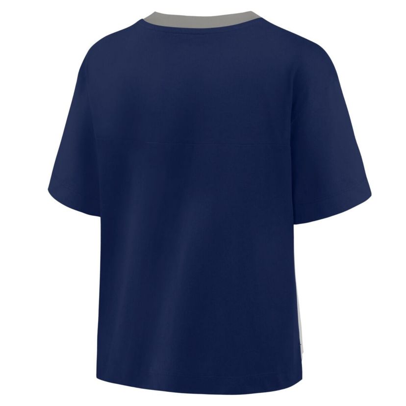 MLB Fanatics New York Yankees Oversized Race To Win V-Neck T-Shirt