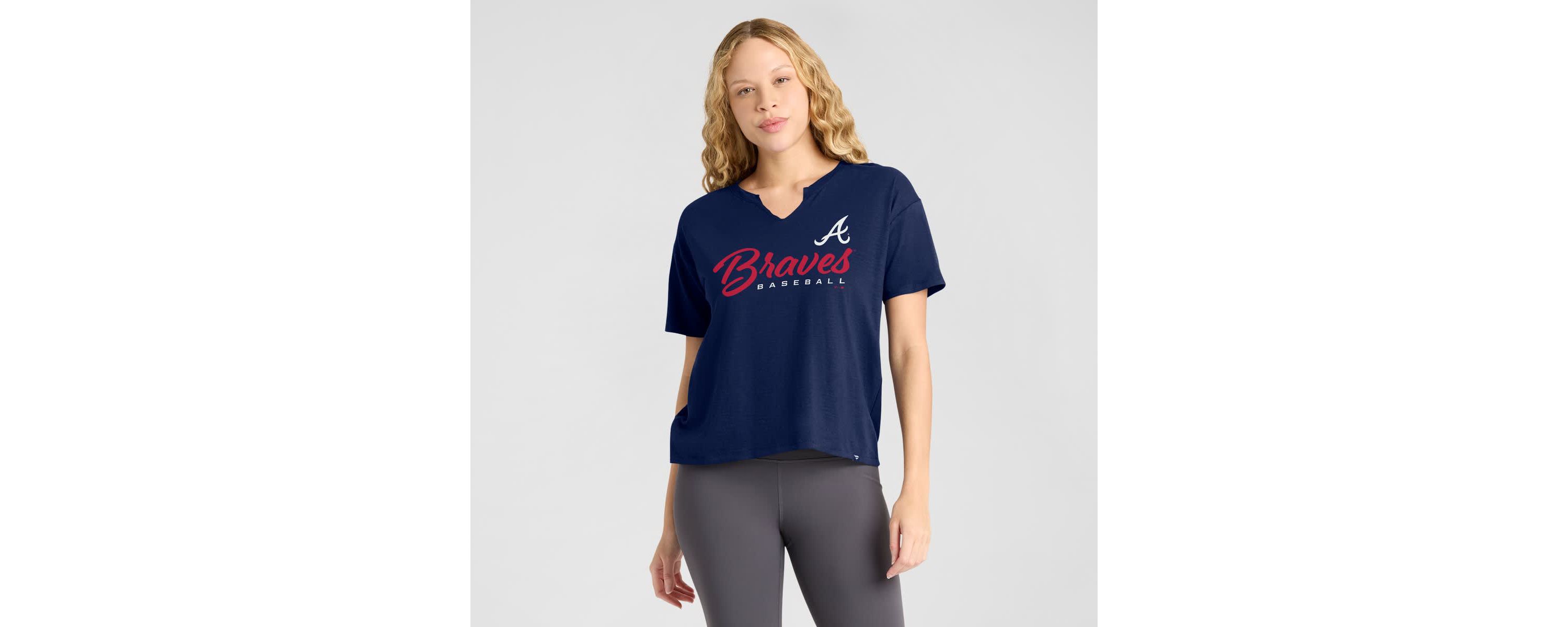 MLB Fanatics Atlanta Braves Fan Fave Stadium Slub Boxy T-Shirt