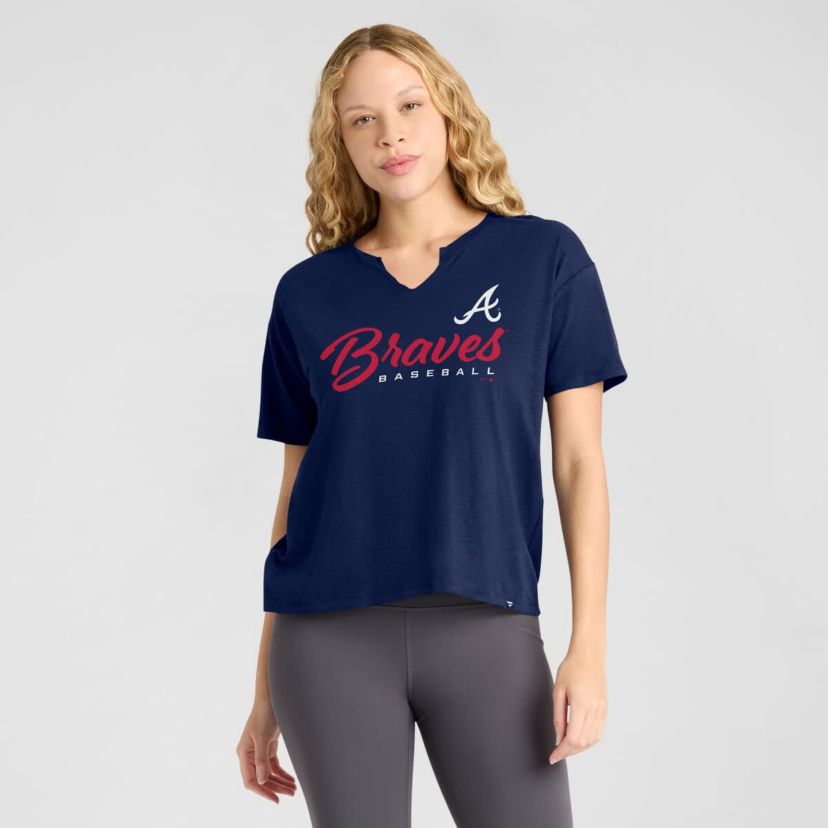 MLB Fanatics Atlanta Braves Fan Fave Stadium Slub Boxy T-Shirt