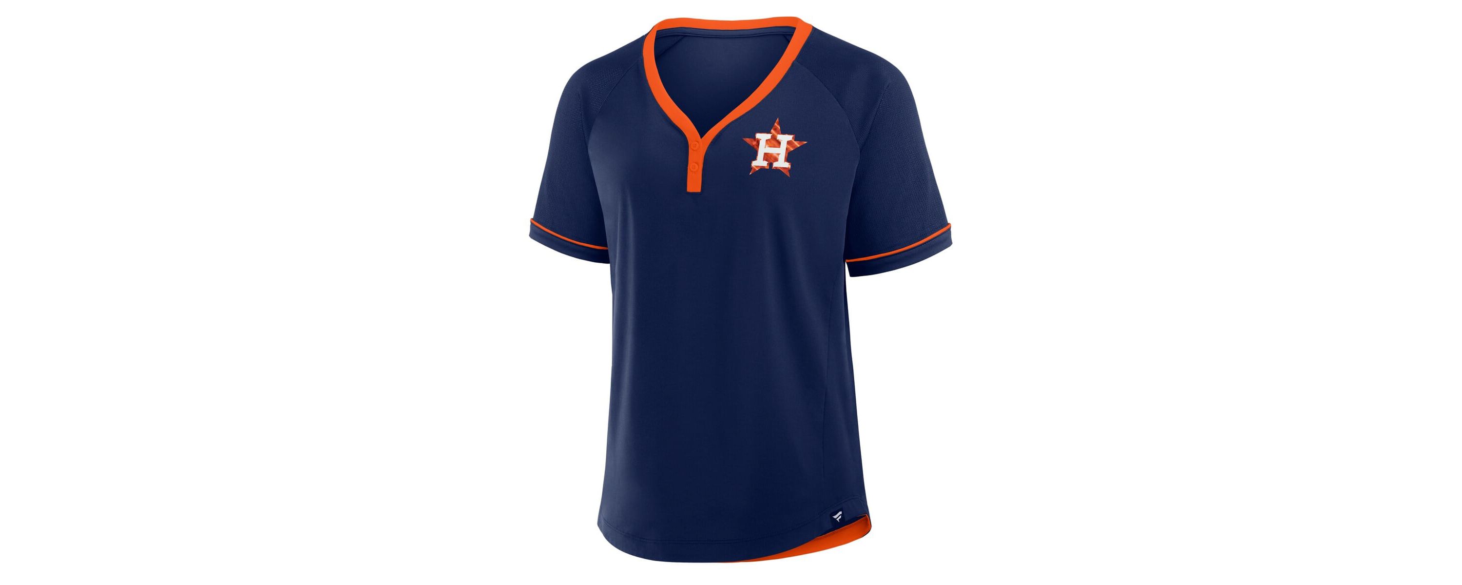 MLB Fanatics Houston Astros League Diva Star Raglan V-Neck T-Shirt