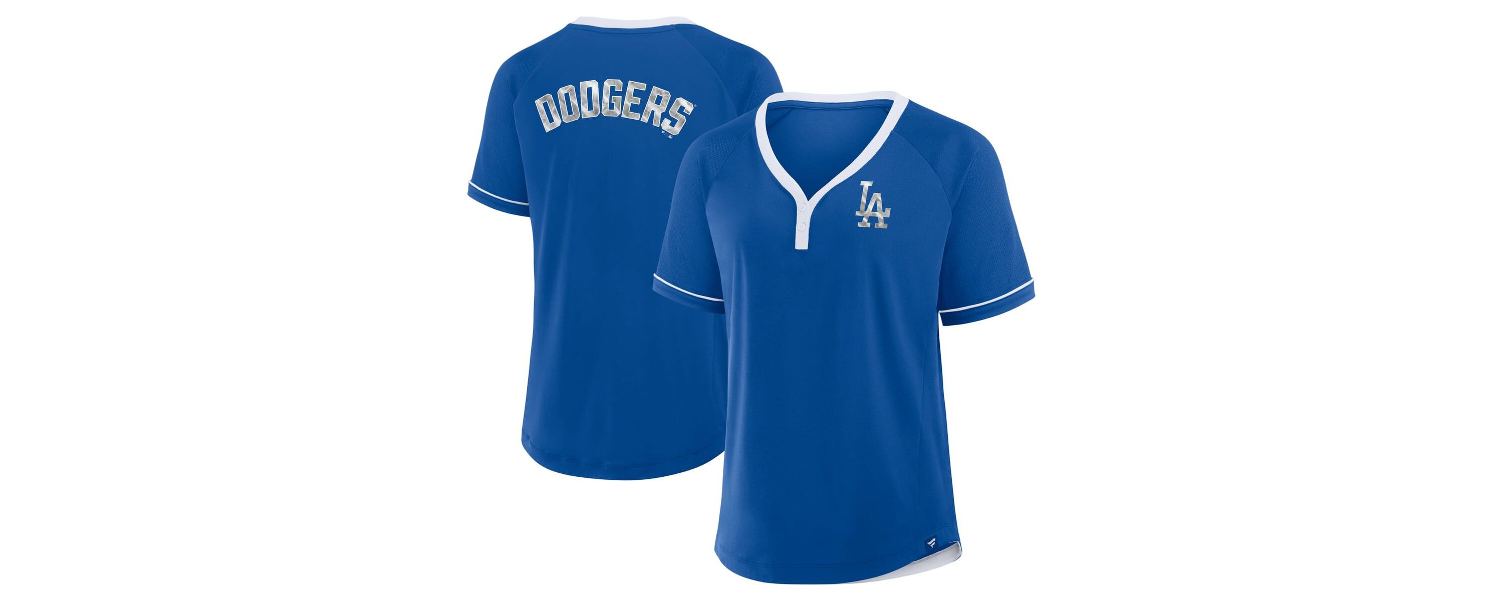 MLB Fanatics Los Angeles Dodgers League Diva Star Raglan V-Neck T-Shirt