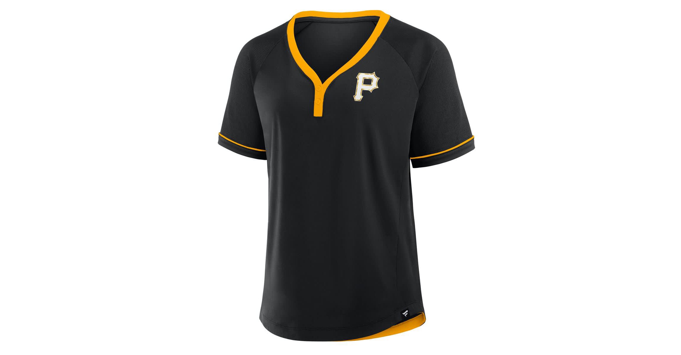 MLB Fanatics Pittsburgh Pirates League Diva Star Raglan V-Neck T-Shirt