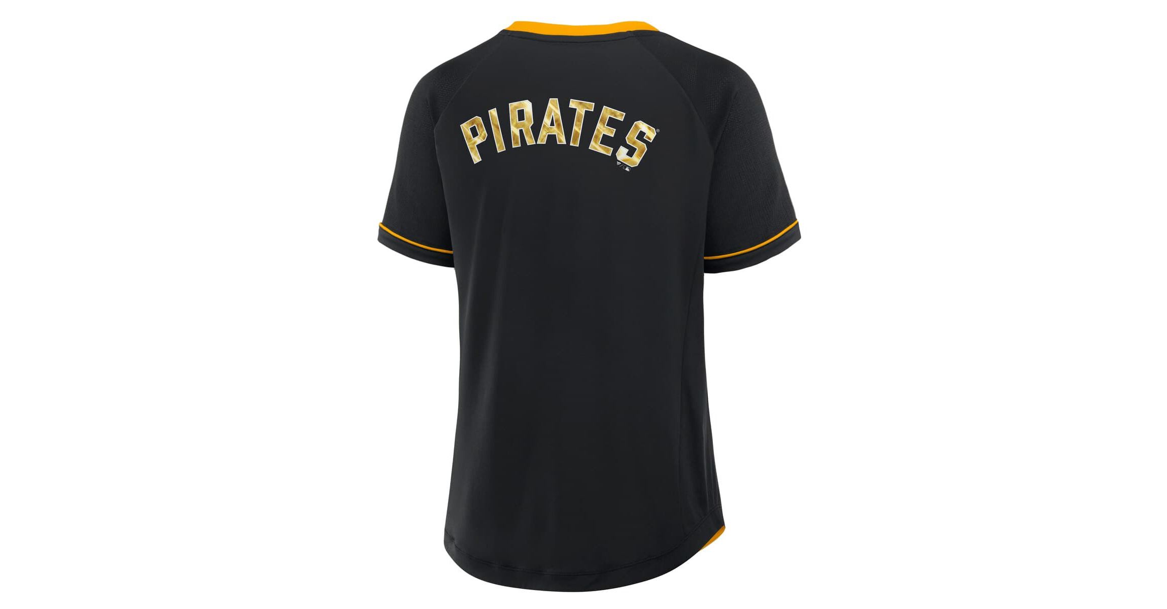 MLB Fanatics Pittsburgh Pirates League Diva Star Raglan V-Neck T-Shirt