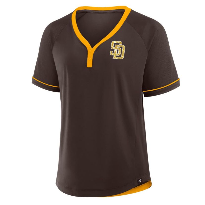 MLB Fanatics San Diego Padres League Diva Star Raglan V-Neck T-Shirt
