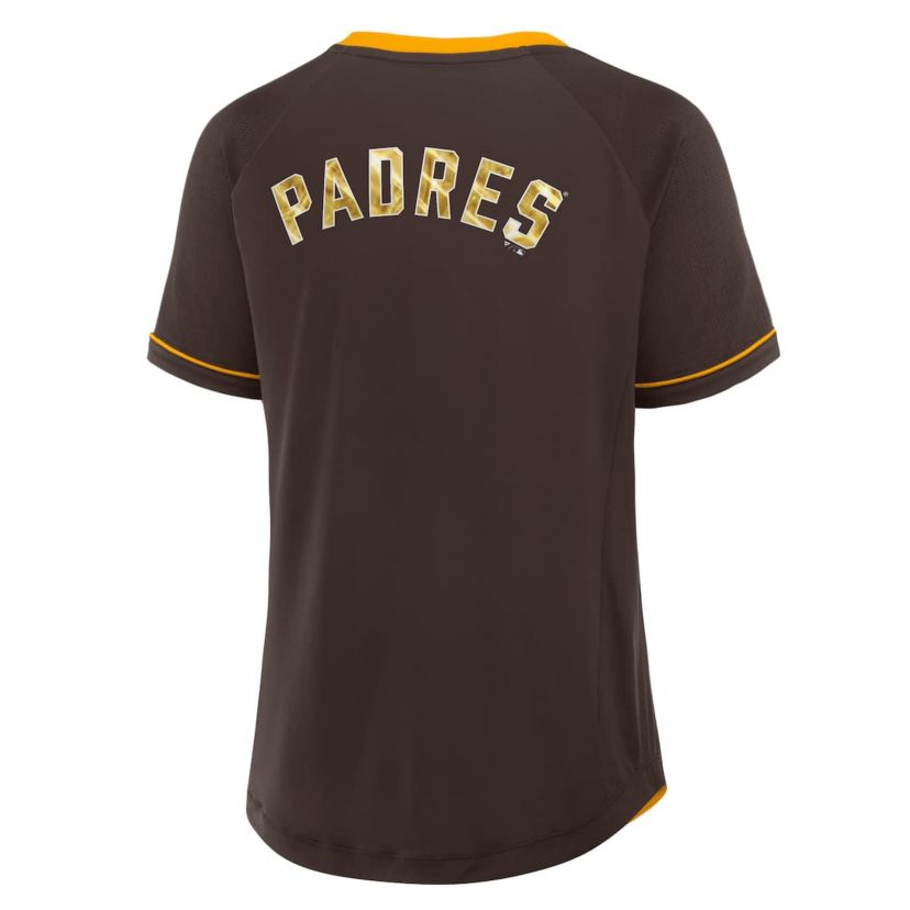 MLB Fanatics San Diego Padres League Diva Star Raglan V-Neck T-Shirt